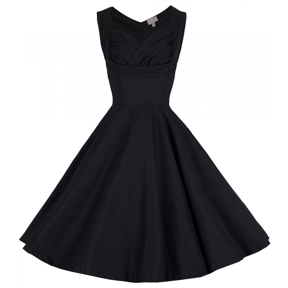 Lindy Bop Black 1950s Ophelia Cocktail Dress